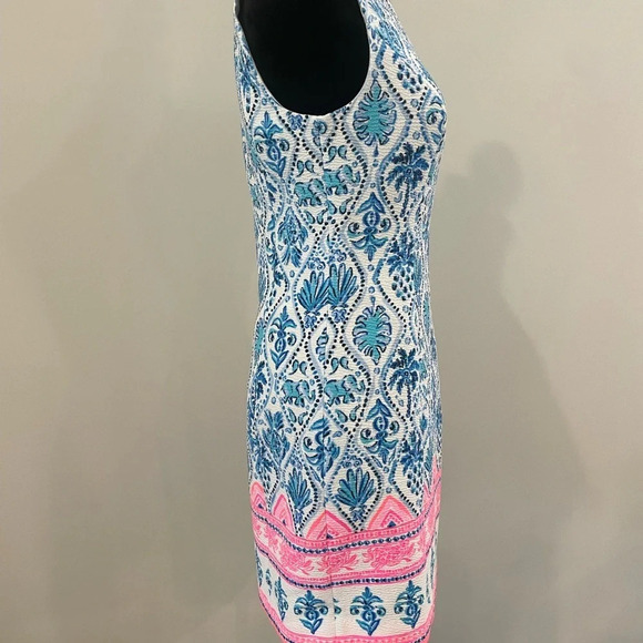 Lilly Pulitzer Mila Stretch Shift Dress Resort White Isle Of Tile Size 0 - Picture 6 of 10